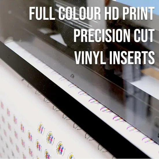 Flat Printed 25mm Logo Insert Centres