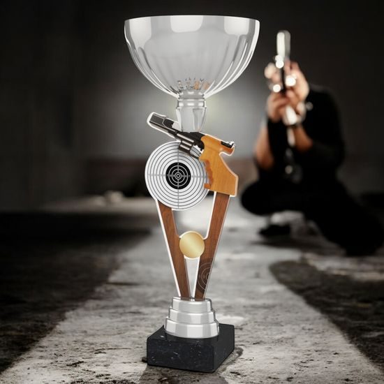 Napoli Pistol Shooting Silver Trophy Cup