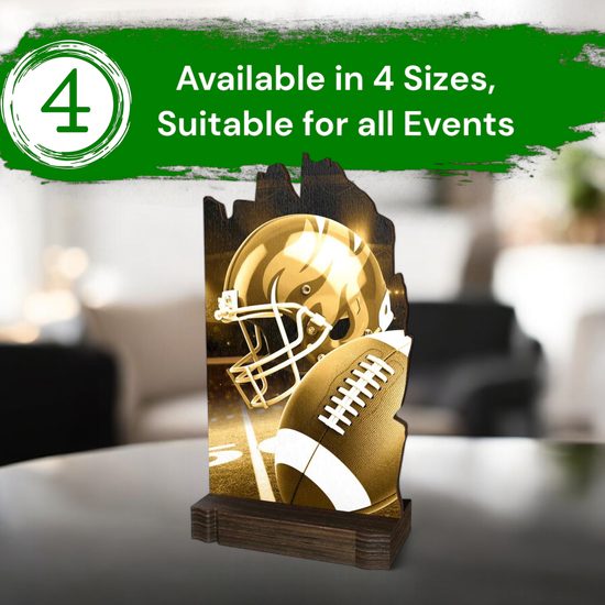 Shard Classic American Football Eco Friendly Wooden Trophy
