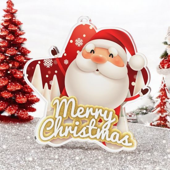 Merry Christmas Santa Star Medal