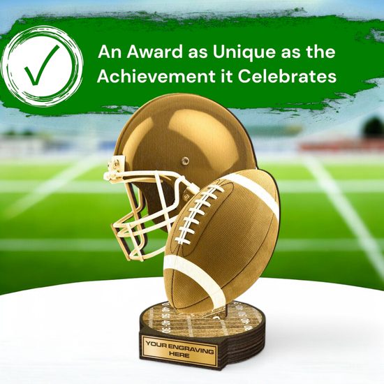 Grove Classic American Football Real Wood Trophy