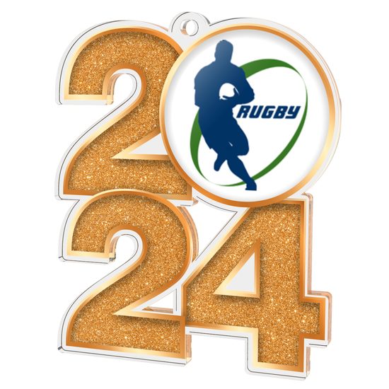 Rugby 2024 Acrylic Medal