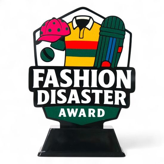 Pavilion Fashion Disaster Award Cricket Trophy