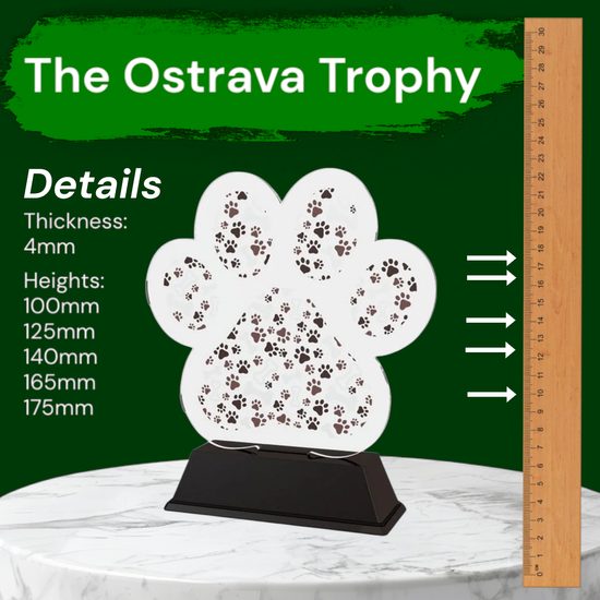 Ostrava Dog Paw Prints Trophy