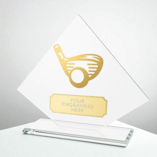 Vanguard Glass and Metal Fusion Golf Driver Trophy