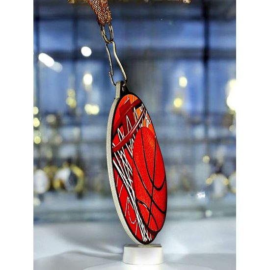 Aurum Basketball Stainless Steel Medal