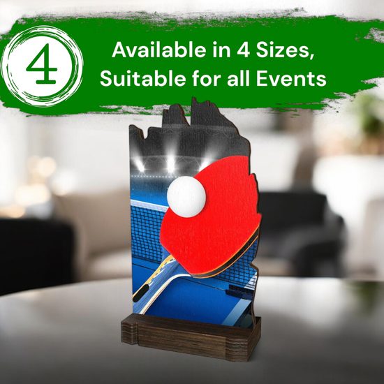 Shard Table Tennis Eco Friendly Wooden Trophy