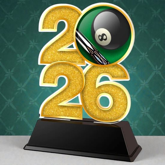 Pool Year Trophy – Sports Award with Year Selection