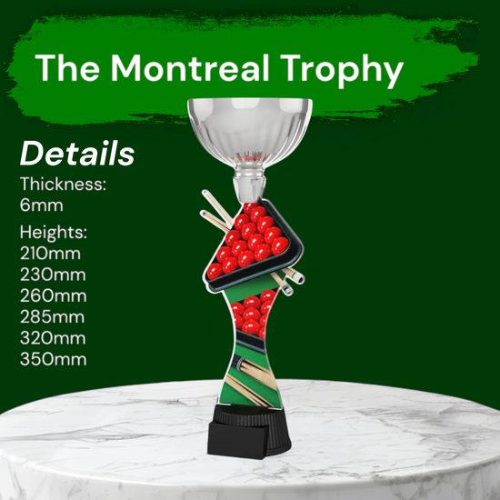 Montreal Snooker Silver Cup Trophy