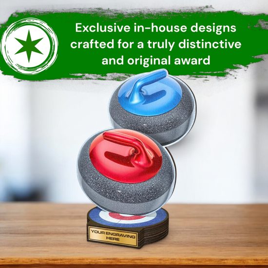 Grove Curling Real Wood Trophy