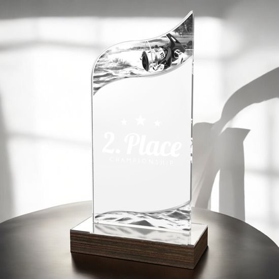 United Fishing Acrylic Wood Fusion Trophy