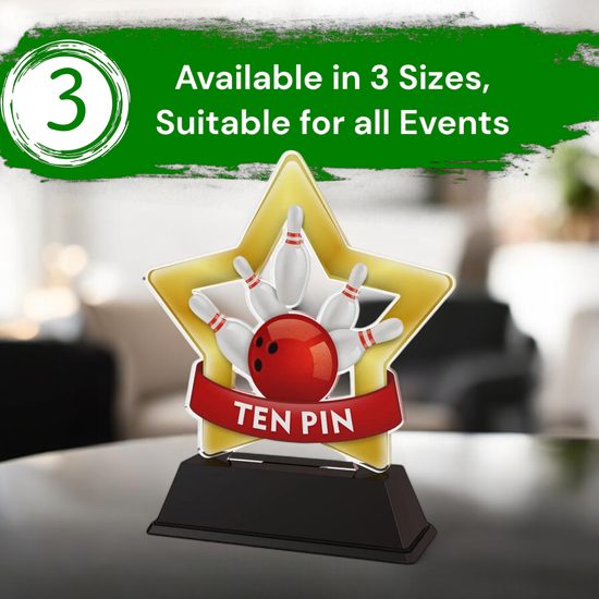 Mini Star Tenpin Bowling Trophy