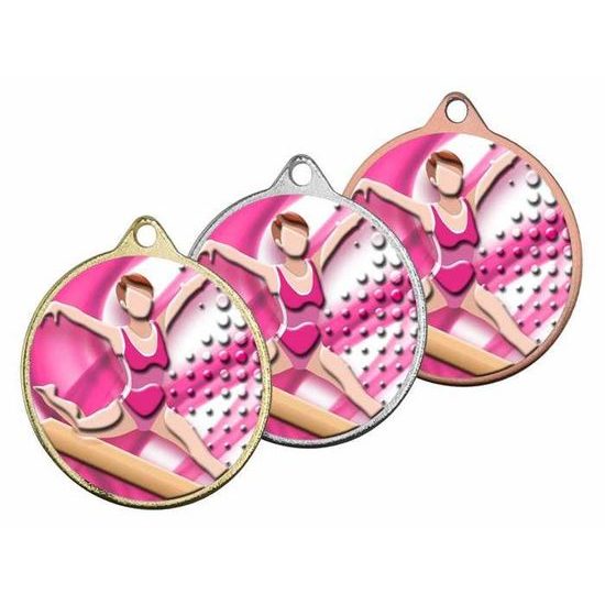 Hercules Texture Print Female Gymnastics Medal