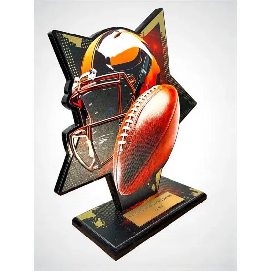 Liano Metal & Acrylic American Football Star Trophy