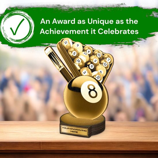 Grove Classic Pool Real Wood Trophy