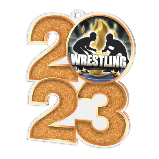 Wrestling 2023 Acrylic Medal