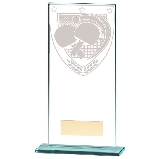 Millennium Jade Glass Table Tennis Trophy