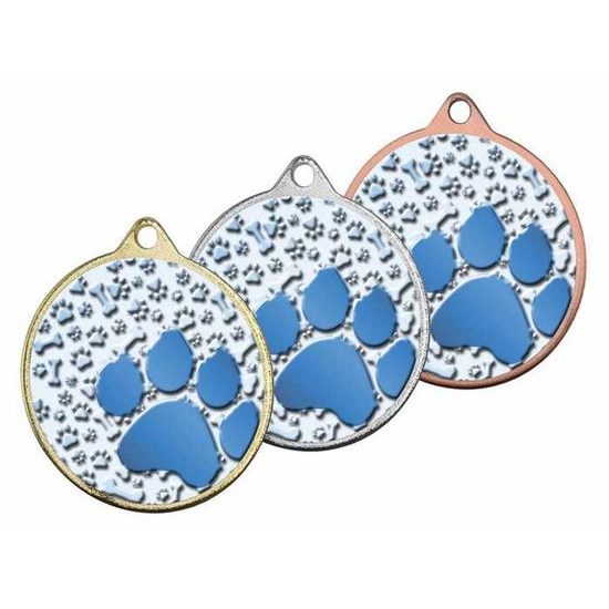 Hercules Texture Print Dog Paw Medal