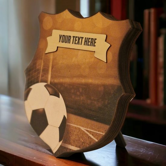 Heraldic Birchwood Football Sepia Shield