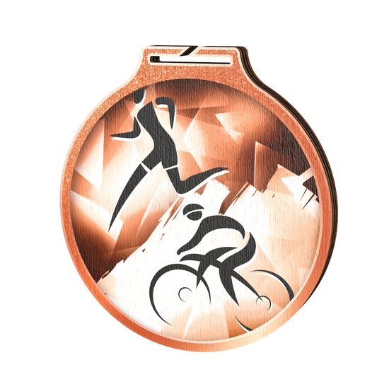 Habitat Classic Duathlon Bronze Eco Friendly Wooden Medal