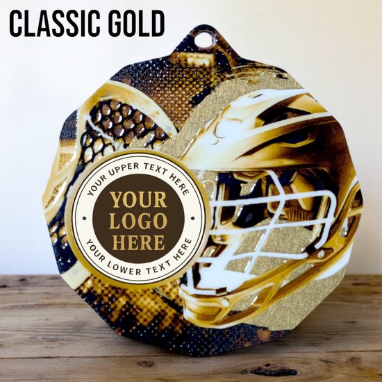 Dodeca Lacrosse Stainless Steel Logo Insert Medal