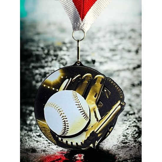Rincon Classic Baseball Black Acrylic Medal