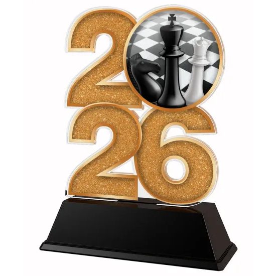 Chess Year Trophy – Sports Award with Year Selection