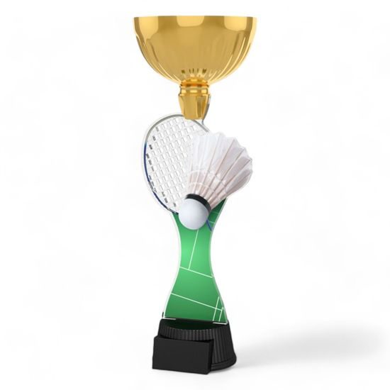 Vancouver Badminton Racket and Shuttlecock Gold Cup Trophy