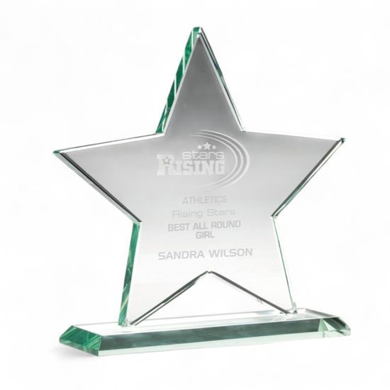 Virgo Engraved Crystal Star Award