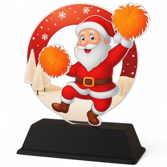 Santa Cheerleader Christmas Trophy