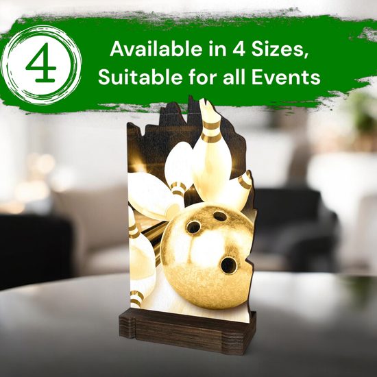 Shard Classic Tenpin Bowling Eco Friendly Wooden Trophy