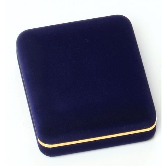 Deluxe Velour Medal Box Blue 70mm