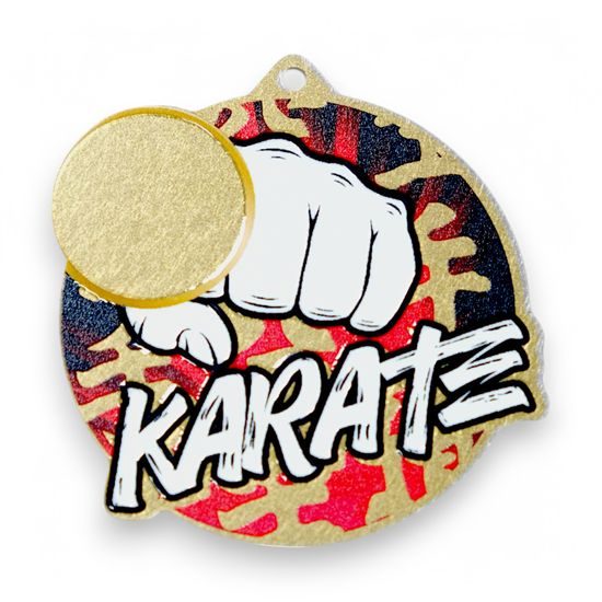 Aurum Karate Stainless Steel Logo Insert Medal