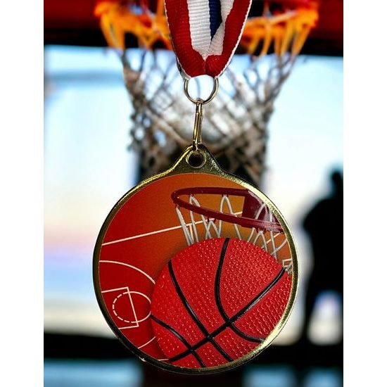 Hercules Texture Print Basketball Medal