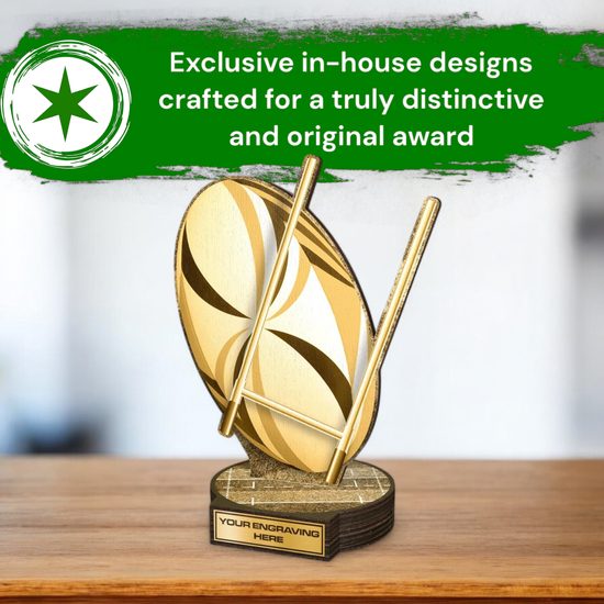 Grove Classic Rugby Real Wood Trophy