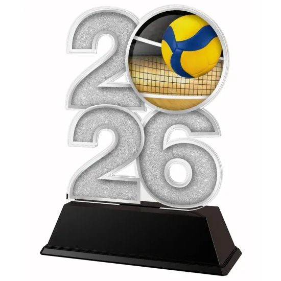 Volleyball Year Trophy – Sports Award with Year Selection