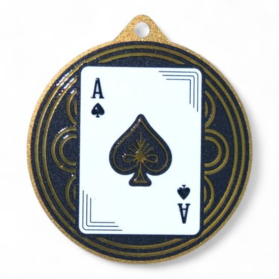 Quantum Ace of Spades Stainless Steel Medal