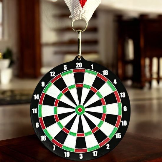 Rincon Colour Darts Black Acrylic Medal