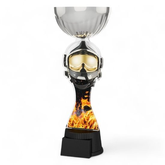 Montreal Firefighter Helmet and Mask Silver Cup Trophy