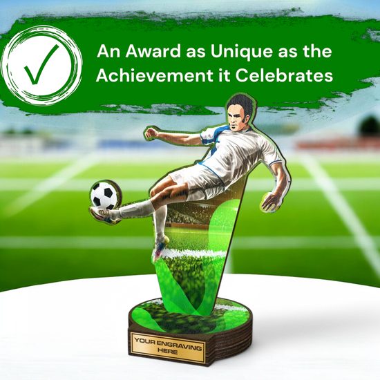 Grove Football Action Player Real Wood Trophy