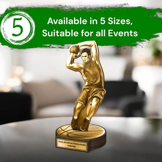 Grove Classic Basketball Player Real Wood Trophy