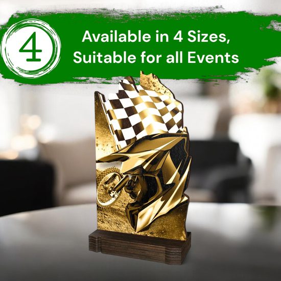 Shard Classic Motocross Eco Friendly Wooden Trophy