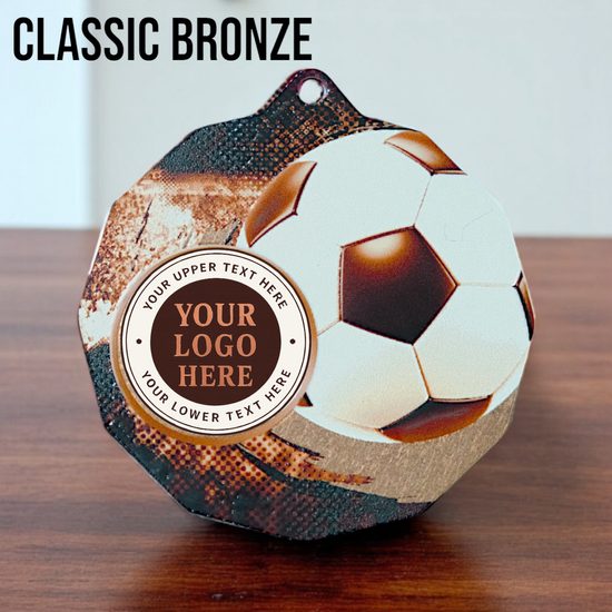 Dodeca Football Stainless Steel Logo Insert Medal