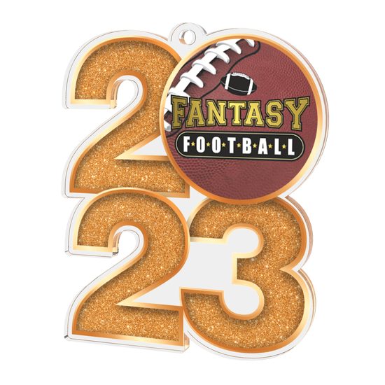 American Fantasy Football Acrylic 2023 Medal