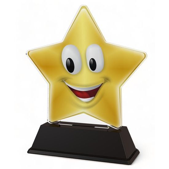 Mini Star Happy Face Trophy