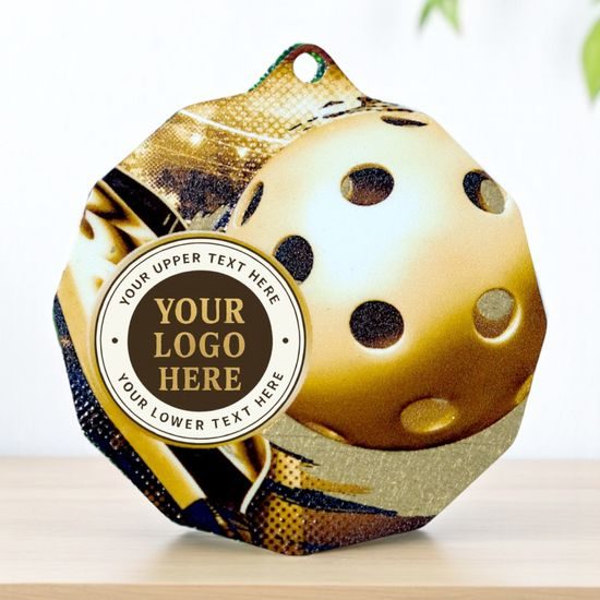 Dodeca Pickleball Stainless Steel Logo Insert Medal