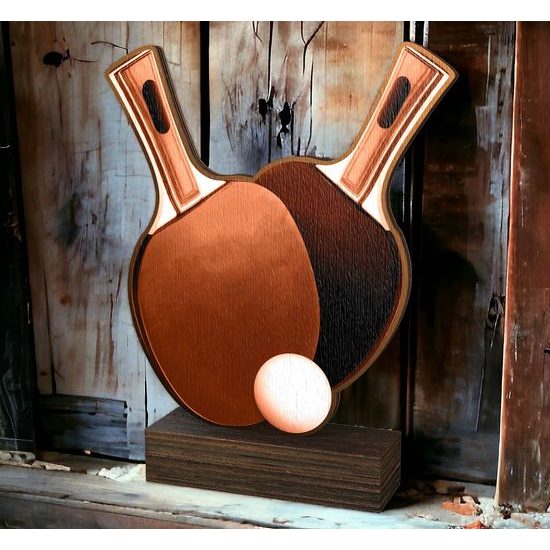 Sierra Classic Table Tennis Real Wood Trophy