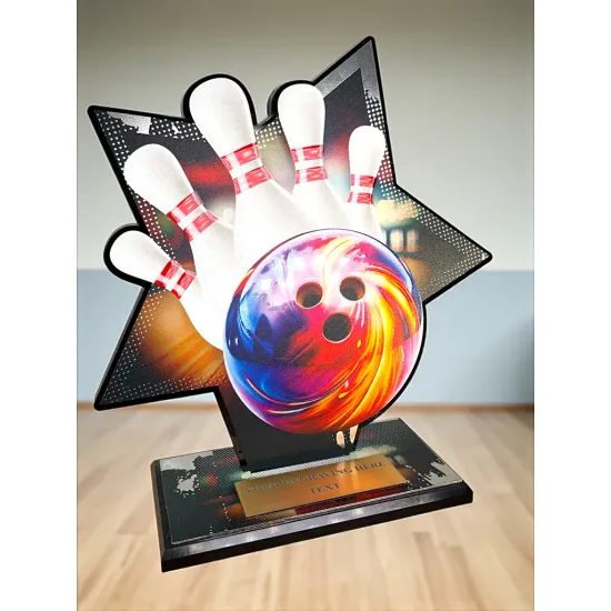 Liano Metal & Acrylic Tenpin Bowling Star Trophy