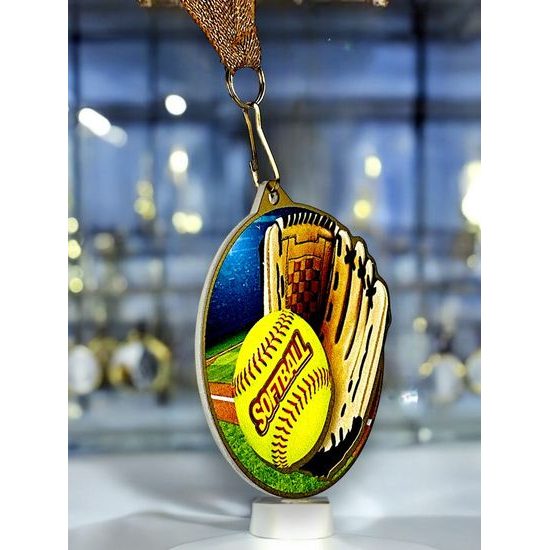 Aurum Softball Stainless Steel Medal