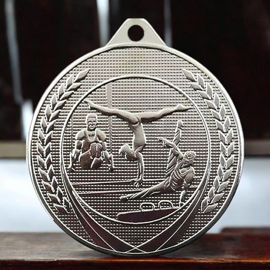Champion Embossed Unisex Gymnastics Silver Medal